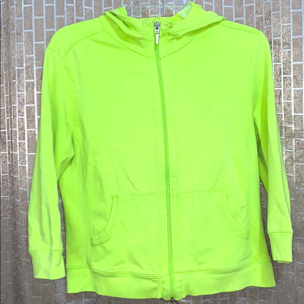 Lime Green Zip Up hoodie athletic works
